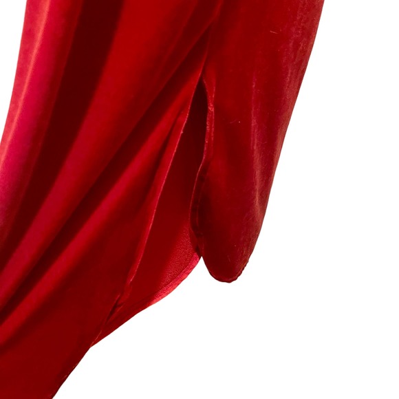 Gilligan and Omalley V-Neck Robe Womens Med. Pullover Red Plush Soft 0,1:S-1452 - Picture 2 of 10